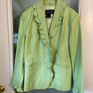 Make a statement in this eye-catching leather jacket!